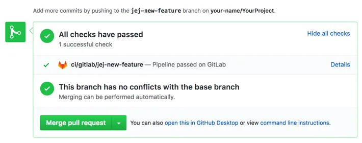 GitHub의 파이프라인 상태 업데이트