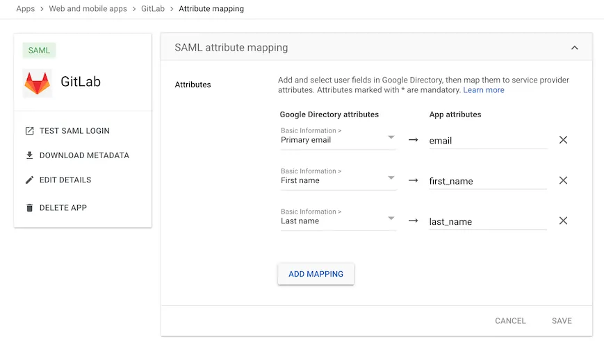 Google Workspace 사용자 클레임