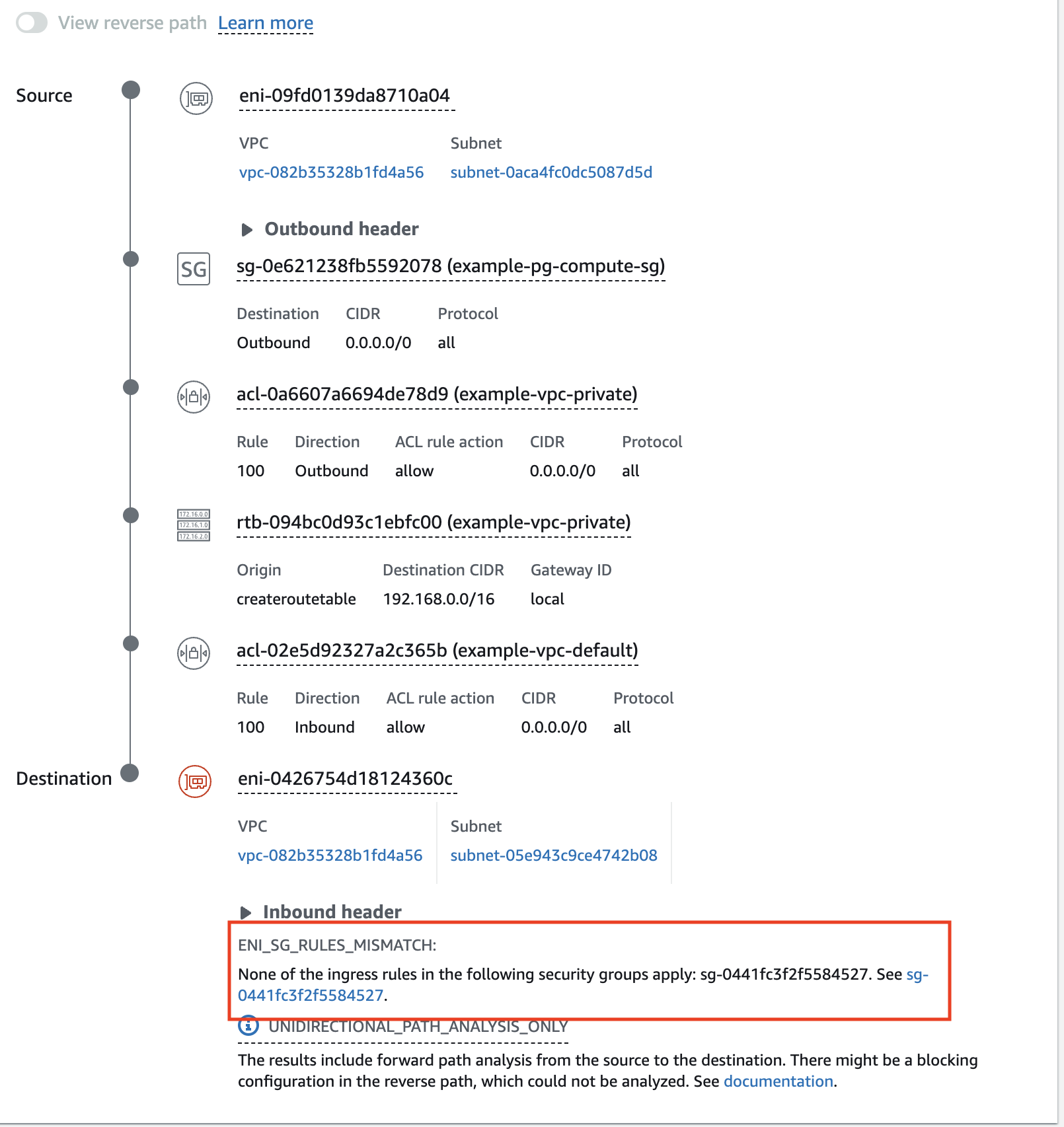 네트워크 분석기 결과 예시 스크린샷