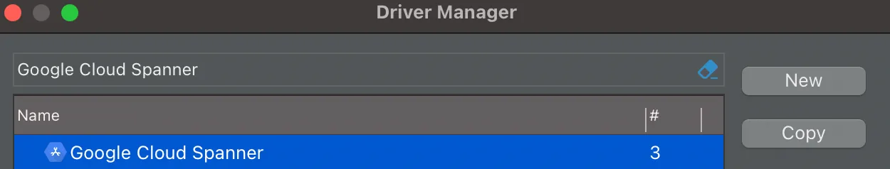 DBeaver Google Spanner 드라이버 복사