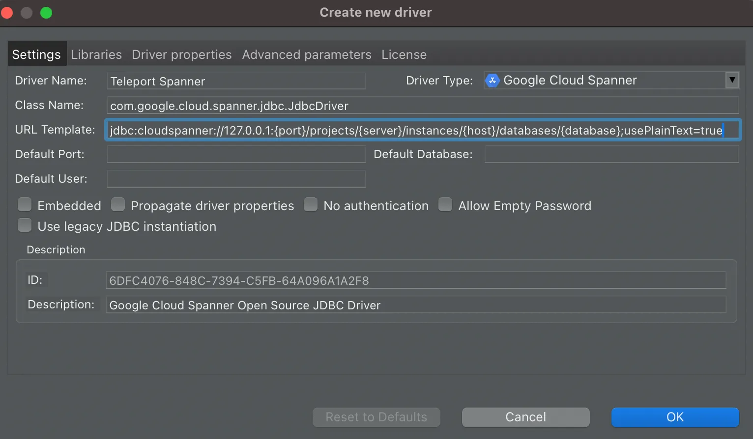 커스텀 DBeaver Google Spanner 드라이버 생성