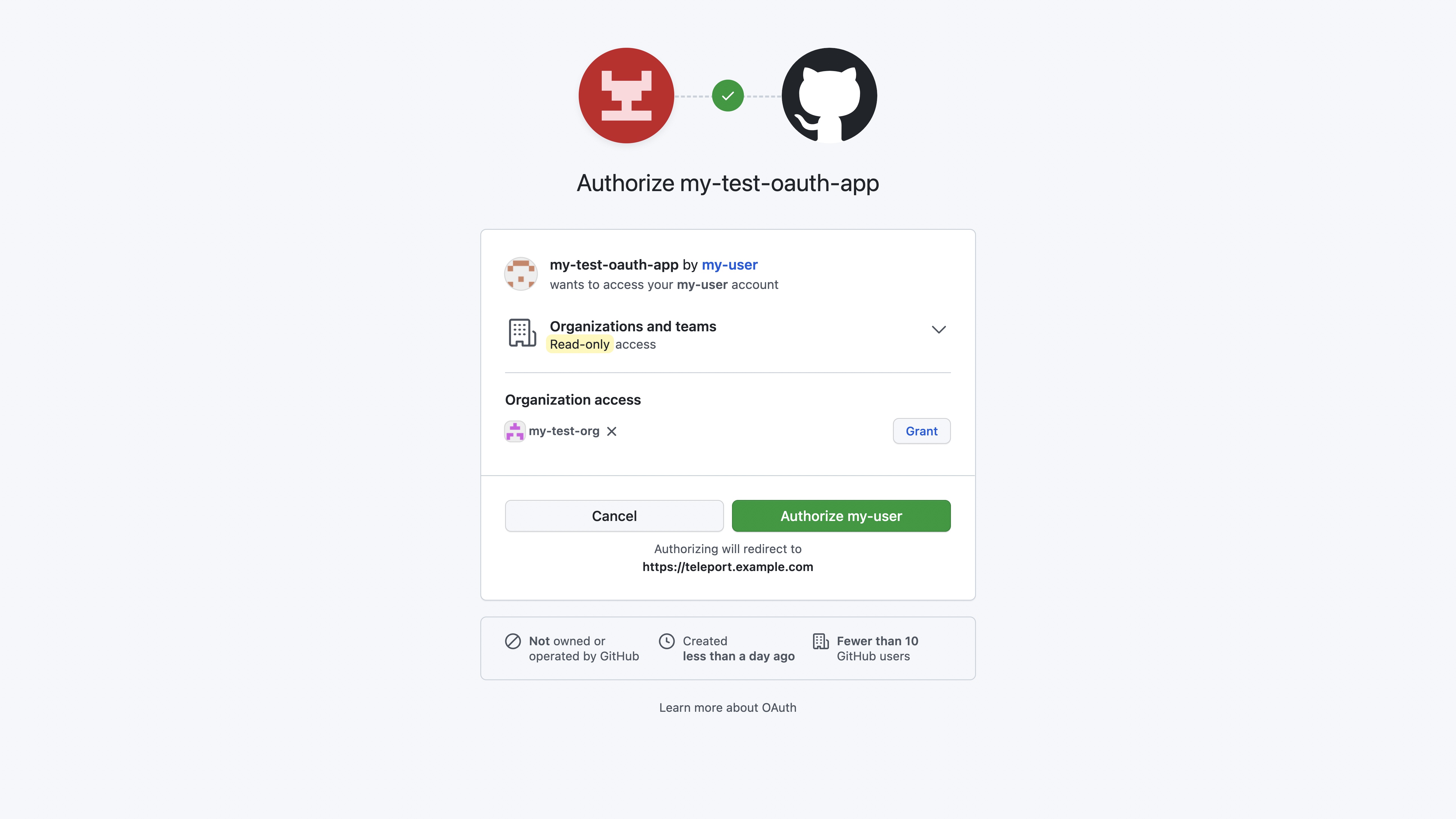 GitHub SSO 인증 화면